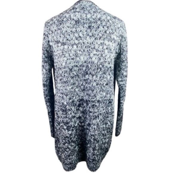 Sisters Womens Black White Textured Knit Open Front Cardigan Size Small - Picture 3 of 5